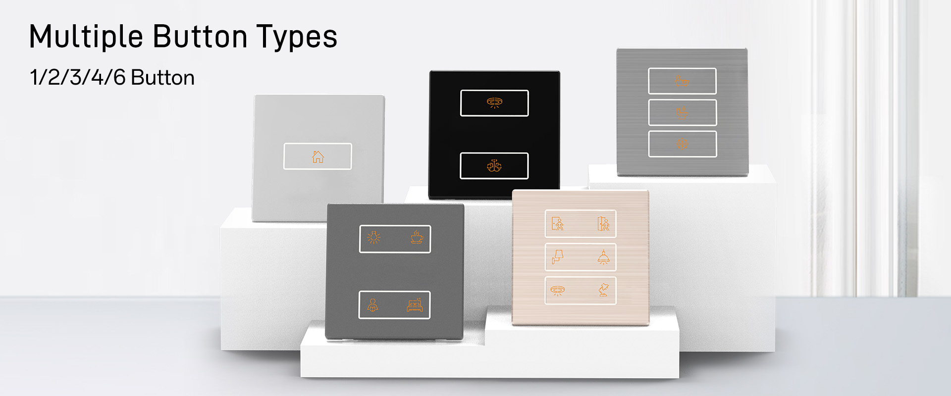  KNX panel has switch, dimming, casement curtain, roller blind, scene, value and other parameter functions