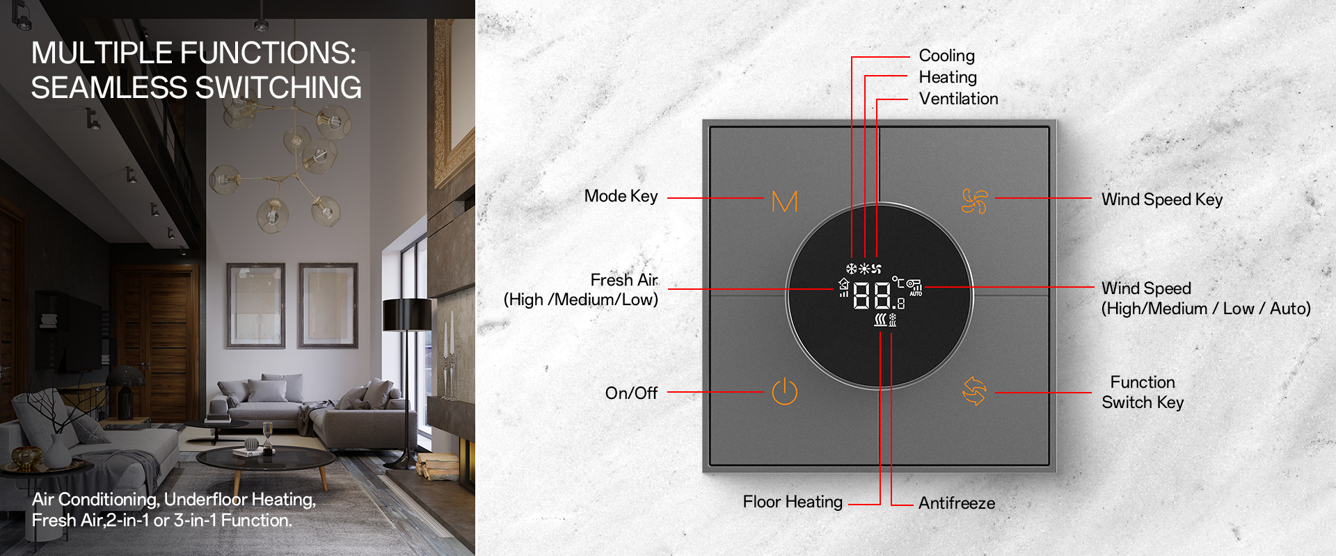 knx metal thermostat
